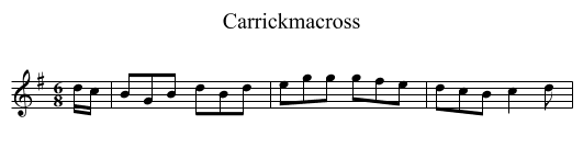 Carrickmacross - staff notation