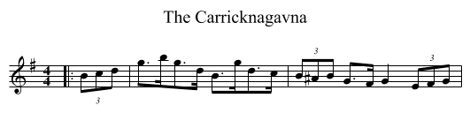 Carricknagavna, The  - staff notation