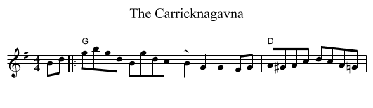 Carricknagavna, The  - staff notation