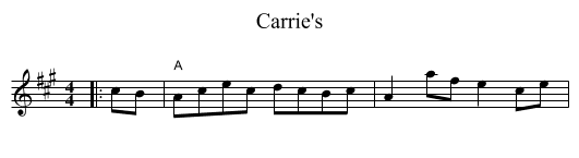 Carrie's - staff notation