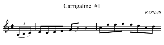 Carrigaline  #1 - staff notation