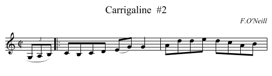 Carrigaline  #2 - staff notation
