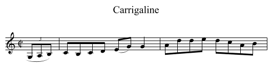 Carrigaline - staff notation