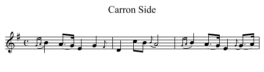 Carron Side - staff notation