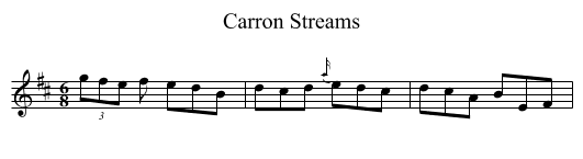 Carron Streams - staff notation