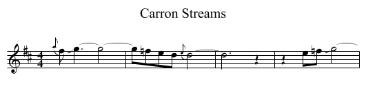 Carron Streams - staff notation
