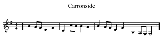 Carronside - staff notation