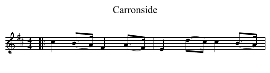 Carronside - staff notation