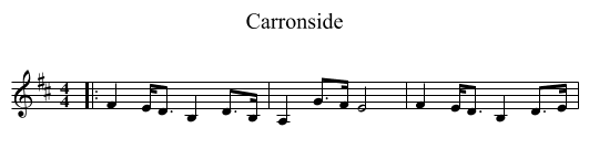 Carronside - staff notation
