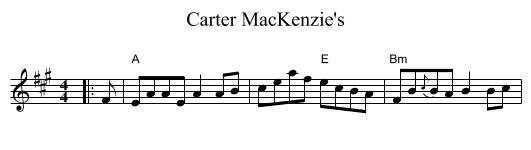 Carter MacKenzie's - staff notation