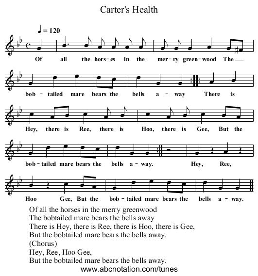 Carter's Health - staff notation