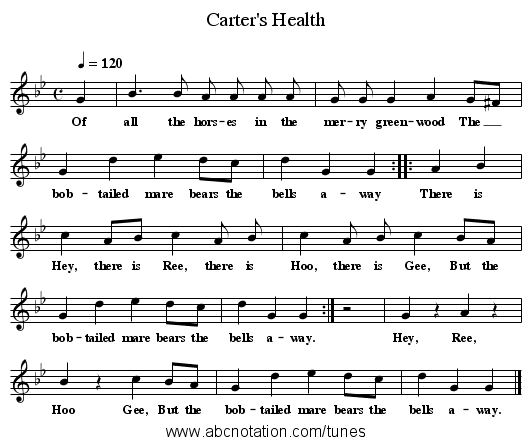Carter's Health - staff notation