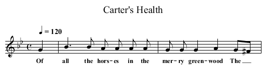 Carter's Health - staff notation