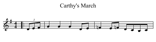 Carthy's March - staff notation