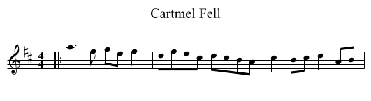 Cartmel Fell - staff notation