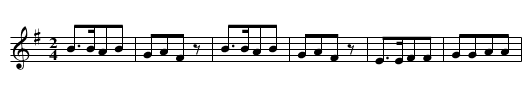 Caruad newydd - staff notation