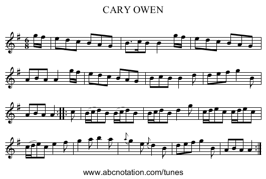 CARY OWEN - staff notation
