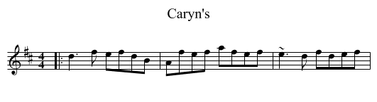 Caryn's - staff notation