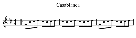 Casablanca - staff notation