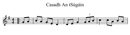 Casadh An tSúgáin - staff notation