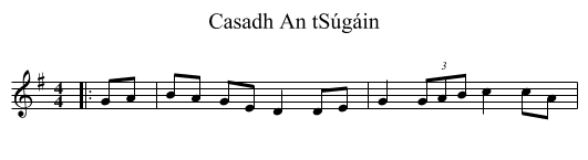 Casadh An tSúgáin - staff notation
