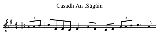 Casadh An tSúgáin - staff notation