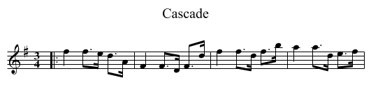 Cascade - staff notation