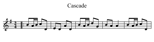 Cascade - staff notation