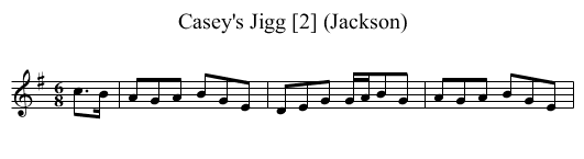 Casey's Jigg [2] (Jackson) - staff notation