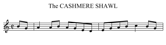 CASHMERE SHAWL, The - staff notation