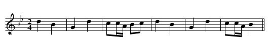 Casne rano - staff notation