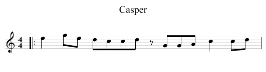 Casper - staff notation