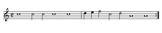 Cassandra Bransle - staff notation