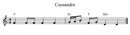 Cassandra - staff notation