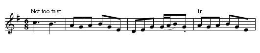Casseys Jig - staff notation