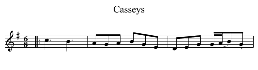 Casseys - staff notation