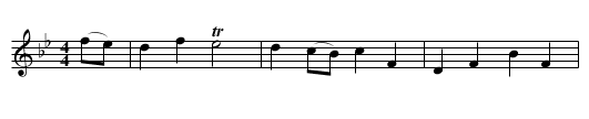 Castell y cadno côch - staff notation
