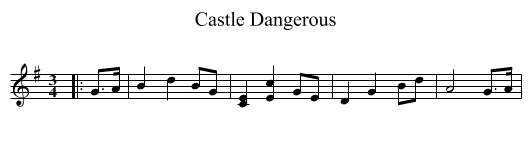 Castle Dangerous - staff notation