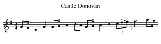 Castle Donovan - staff notation