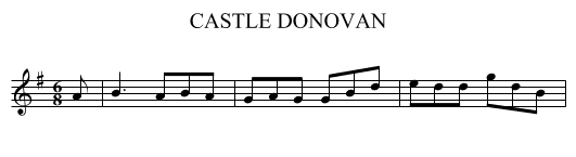 CASTLE DONOVAN - staff notation