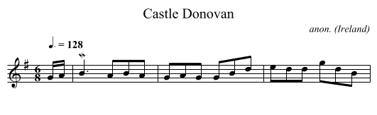 Castle Donovan - staff notation