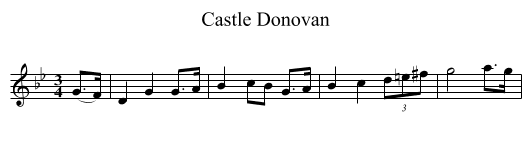 Castle Donovan - staff notation