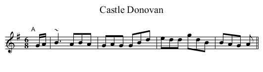 Castle Donovan - staff notation