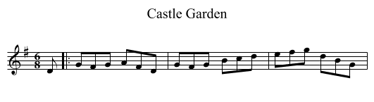 Castle Garden - staff notation