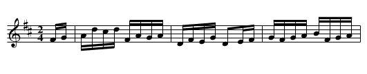 Castle Garden - staff notation