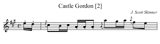 Castle Gordon [2] - staff notation