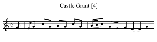 Castle Grant [4] - staff notation