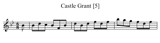 Castle Grant [5] - staff notation