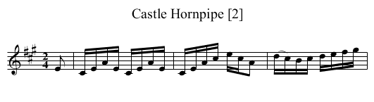 Castle Hornpipe [2] - staff notation