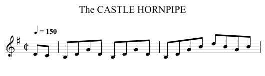 CASTLE HORNPIPE, The - staff notation
